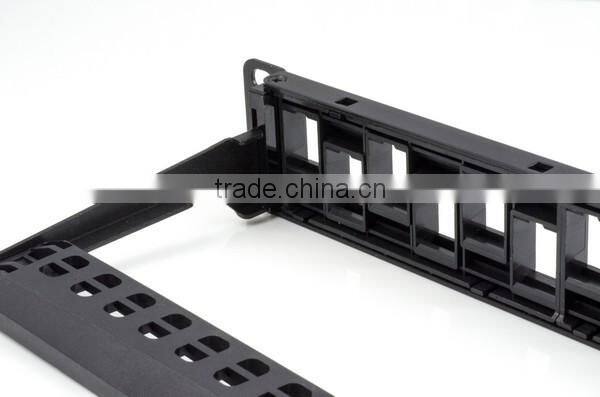 Network Solution 1U 24 Port Cat 6A Unshielded UTP Snap-In Type Discrete Patch Panel