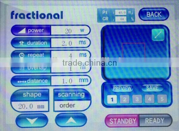 2016 Face Lift Pore Remover CO2 Fractional Laser Machine