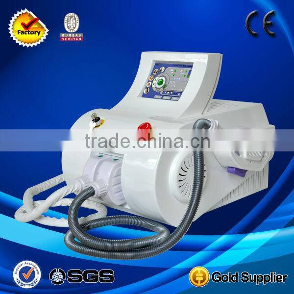 Newest design ipl hair removal beauty equipment/e-light ipl rf+nd yag laser multifunction machine