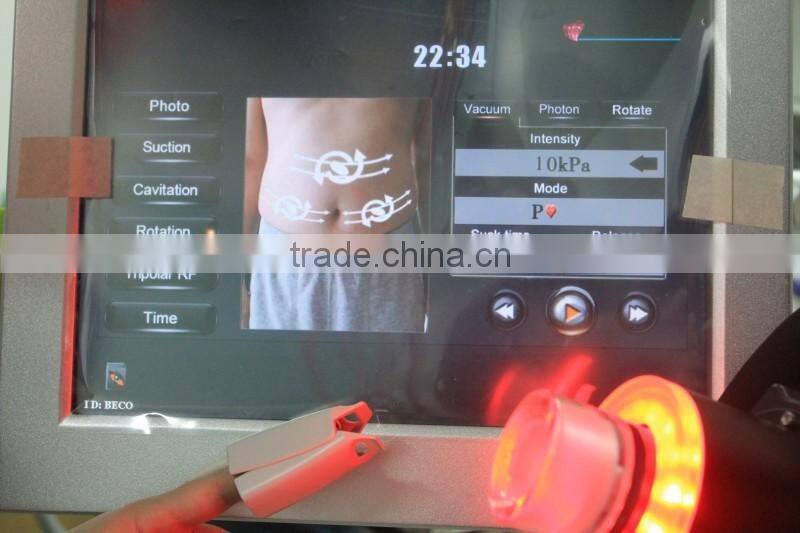 High energy ! salon cavitation slimming tripolar machine with 5 treatment head cavitation rf machine (CE)