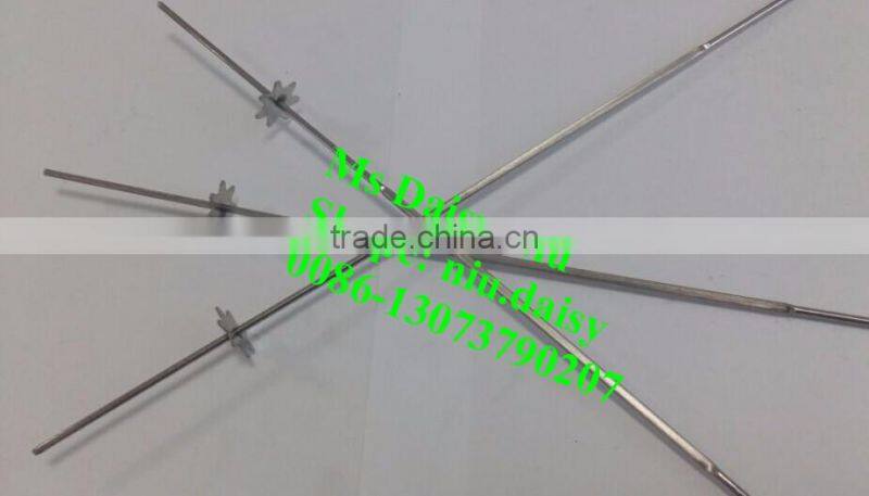 stainless steel skewers/BBQ skewers/charcoal BBQ skewers with gear