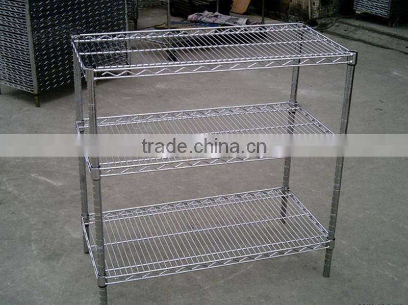 many layers metal wire shelf Wire shelving rack commodity shelf wire mesh rack