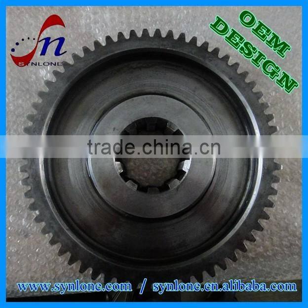 High quality precision-machined spline spur gear with 100% inspection