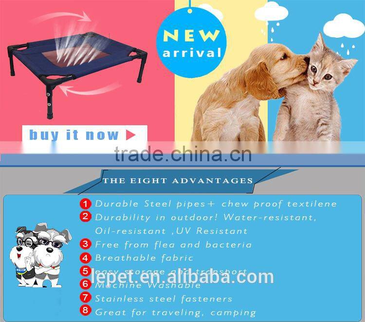 Solid Large Dog Raised Elevated Dog Camping Bed PVC Mesh Outdoor