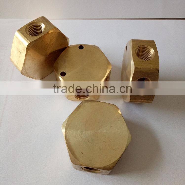 JD-2112 female Brass 4 Way Cross Connector ,square joint 4 way brass fitting