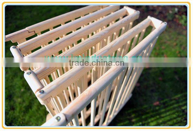 European standard 6sides folding natural color wooden baby playpen