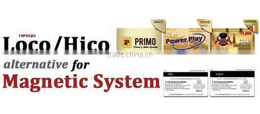 Blank Plastic CR80 hico magnetic card with barcode
