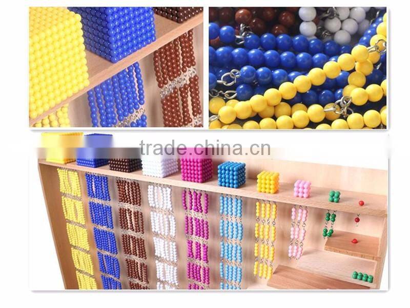 Preschool teaching aids math montessori material beads and frame