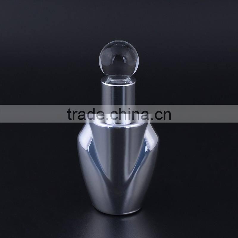 MUB New Design Silver Gold Colored UV Gel Dropper Glass Bottle With Glass Stick Cap