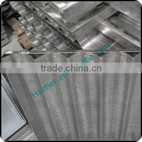 Perforated Non Stick aluminum alloy french bread baguette tray