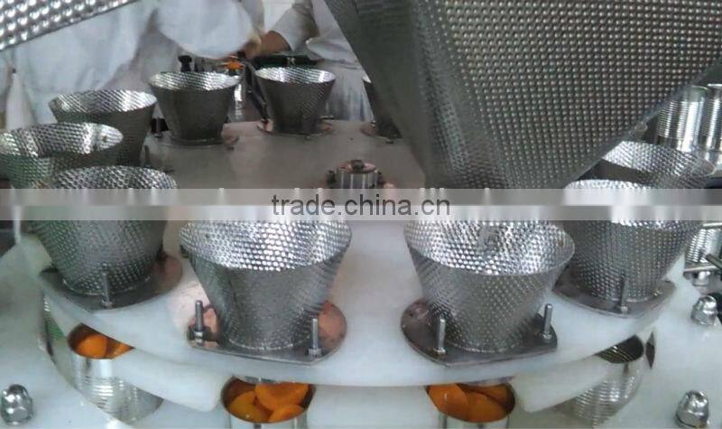 Canned Mushroom Automatic Rotary Weighing Type Solid Filling System