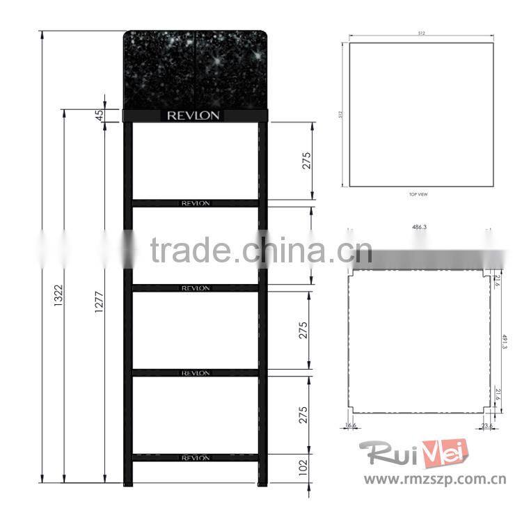 5-tire solid black metal beer glass rack