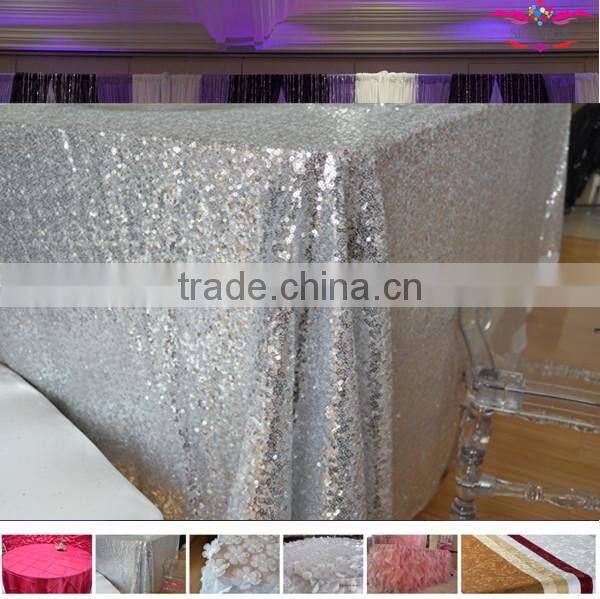 wedding sequin table linens
