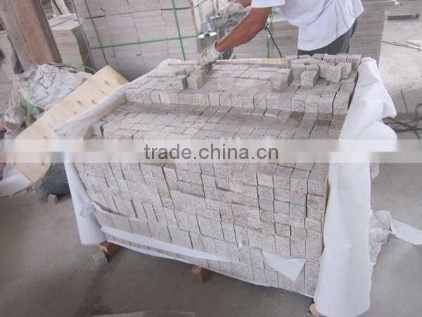 chinese yellow granite paving stone setts G682