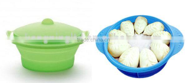 vegetable food microwave silicone steamer portable could used for travel picnic camp