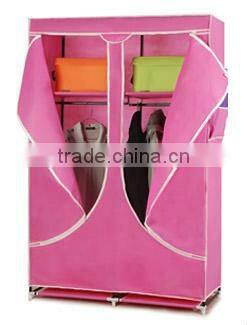 Single Canvas effect Wardrobe Clothes Rail Storage in Navy