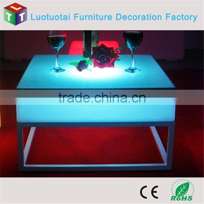 halfmoon round remote control high top led bar cocktail table