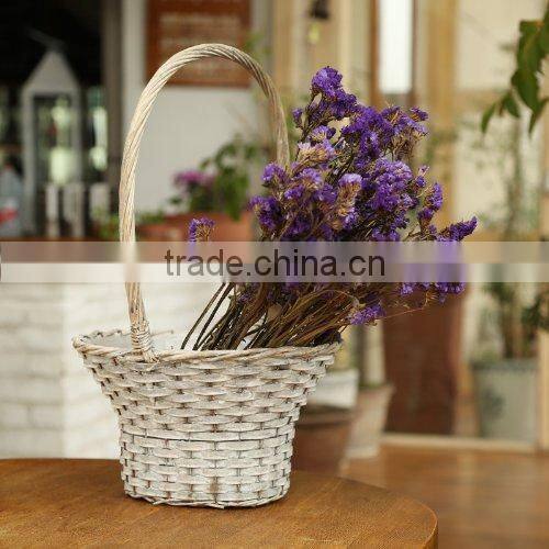 white Wicker flower girl basket From Manufacturer