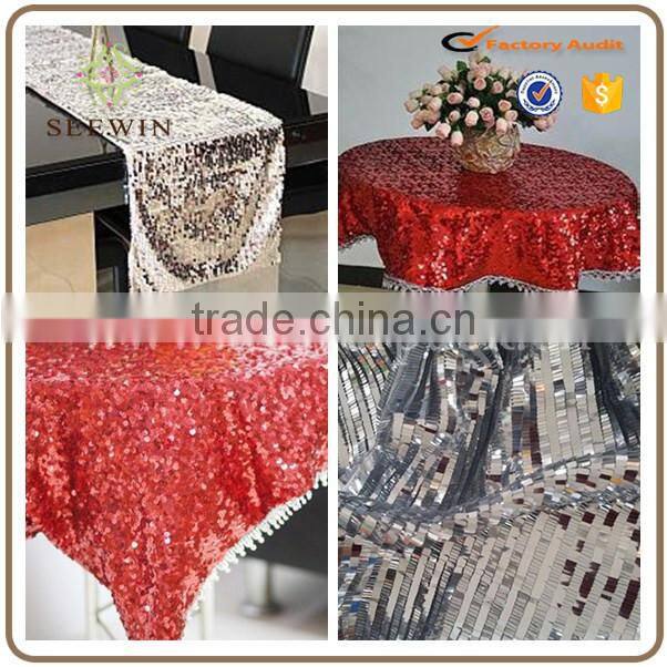 wholesale round sequin banquet table cloth