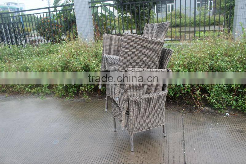 garden furniture half round wicker dining chairs