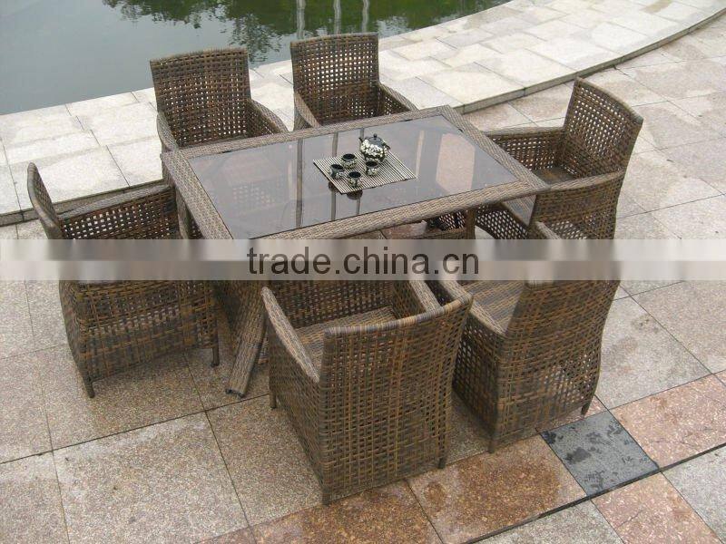 garden rattan pink dining set