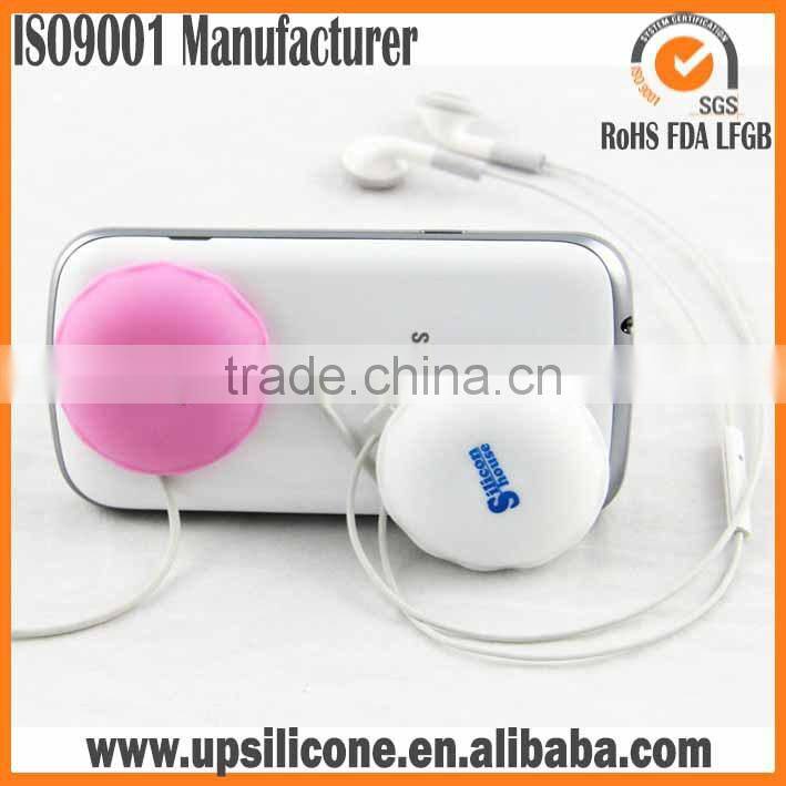 Silicone Bobbin Winder Wrap Organizers for Earphone/Earbuds Cord silicone cord winder