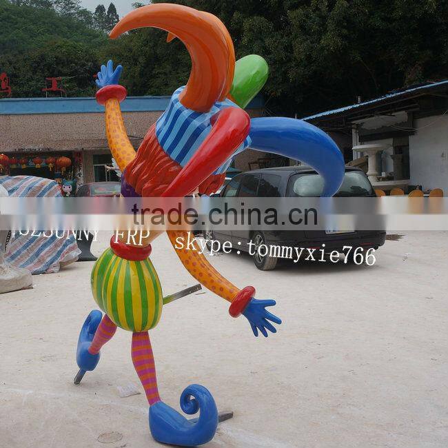 Large FRP clown figurine
