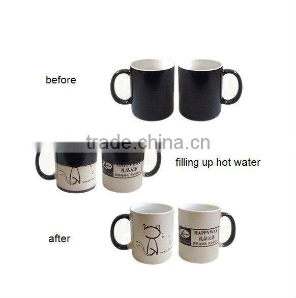 Heart ceramic color mug set of 2