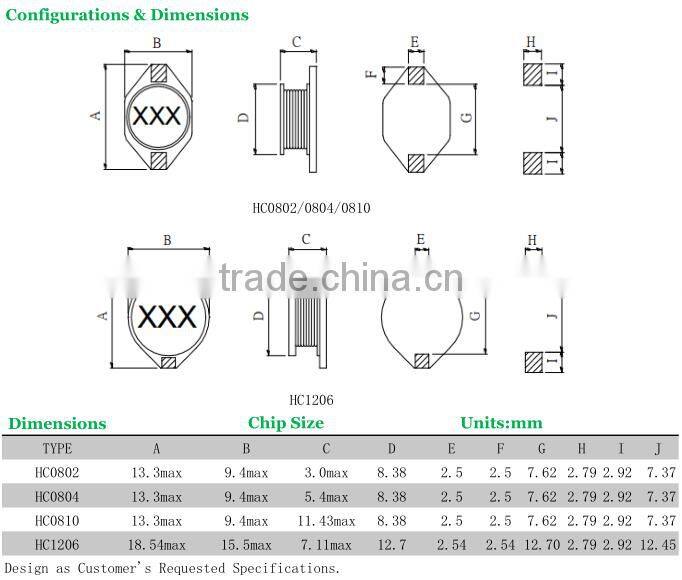 smd power inductor 470uh inductor variable inductor