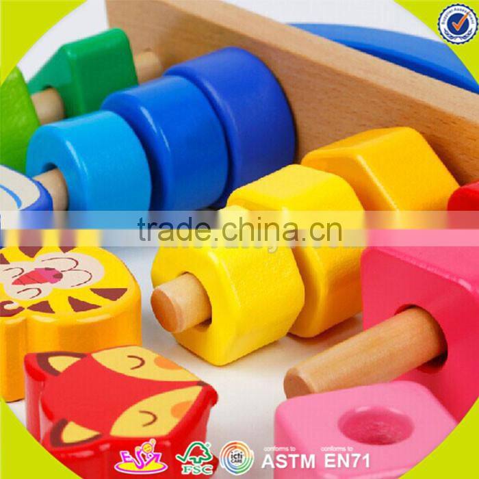 wholesale top sale wooden cube balance toy for kids cheap wooden cube balance toy DIY colorful wooden cube balance toy W11F048