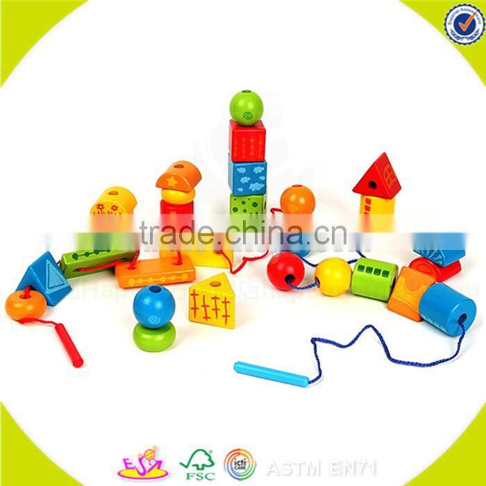 wholesale baby wooden threading game fashion kids wooden threading game popular children wooden threading game W11E044