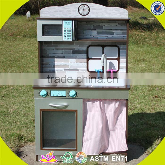 wholesale top sale kids kitchen toy,creative wooden kids kitchen toy, role play toy wooden kids kitchen toy for fun W10C152