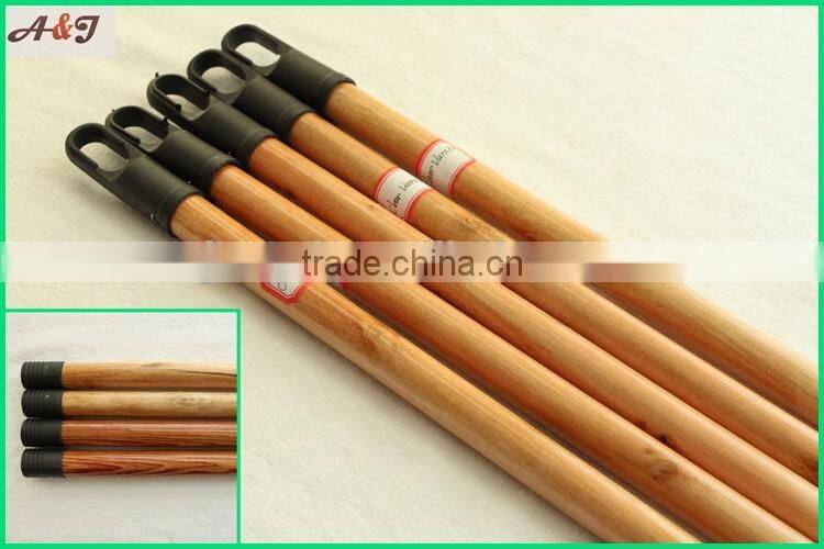 painted wooden poles with long plastic cap and greece thread