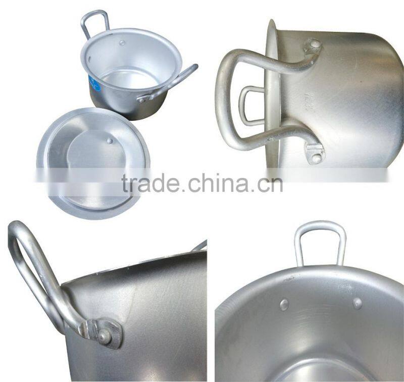 Hot sale cookware set satin aluminum pot