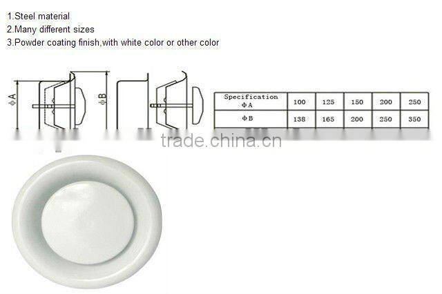 ceiling diffuser with damper