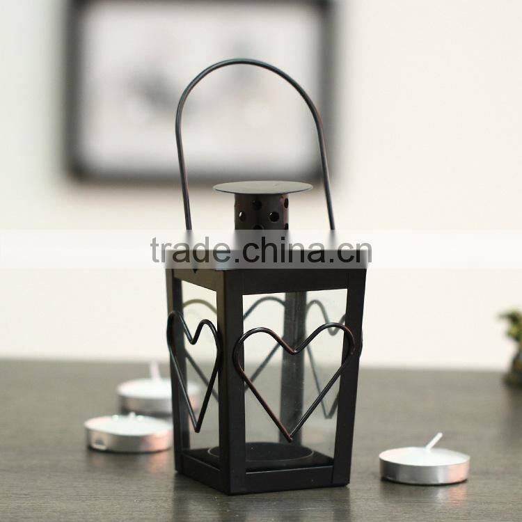 Metal candle holder lantern