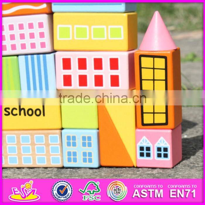 2017 new design 25 pieces educational toys children wooden blocks W13A122
