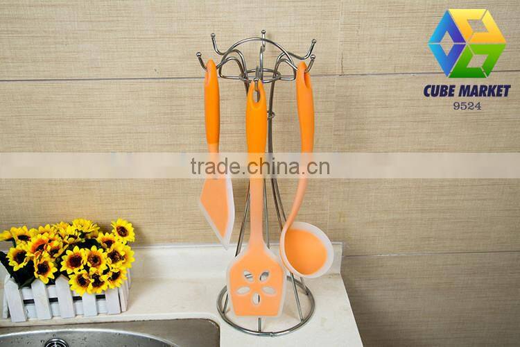 Girls cooking sets silicone kitchen utensil set,chinese cooking tools for non-stick pan