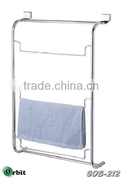Stainless steel simple style towel rack, bathroom rotate towel hanger
