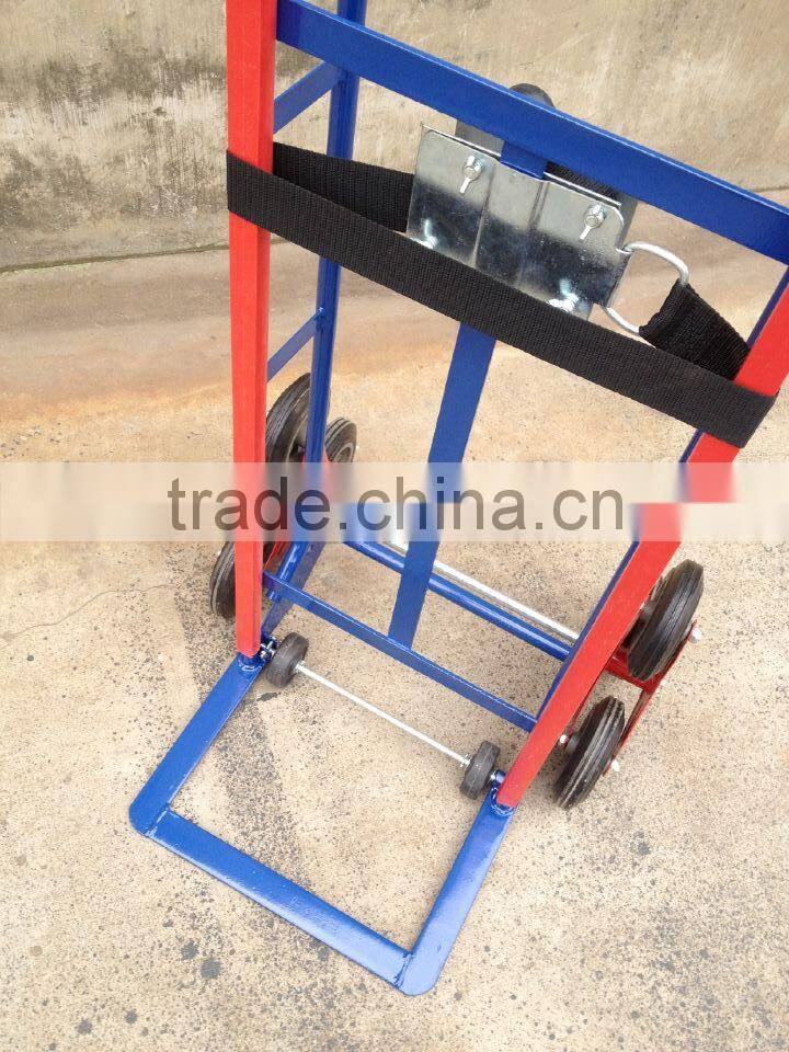 New design large capacity 6 wheels stair climbing hand trolley HT1001A