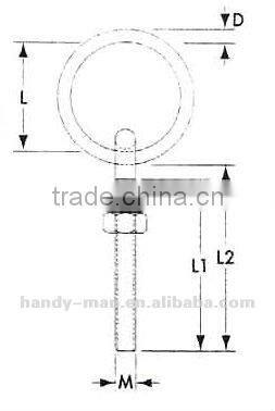 Ring Eye Bolt with Nut & Washer
