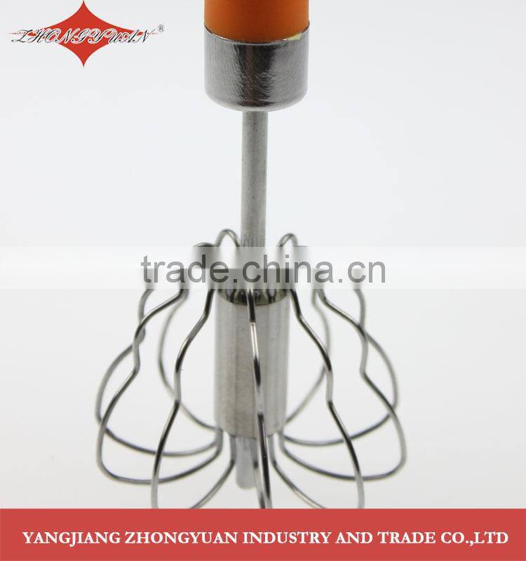 12-inch hand push Stainless steel rotary self-mixer miracle whisk beater
