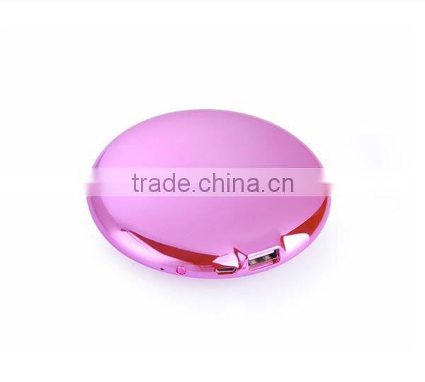7000mAh Round Mirror Shape Portable Charger Power Bank