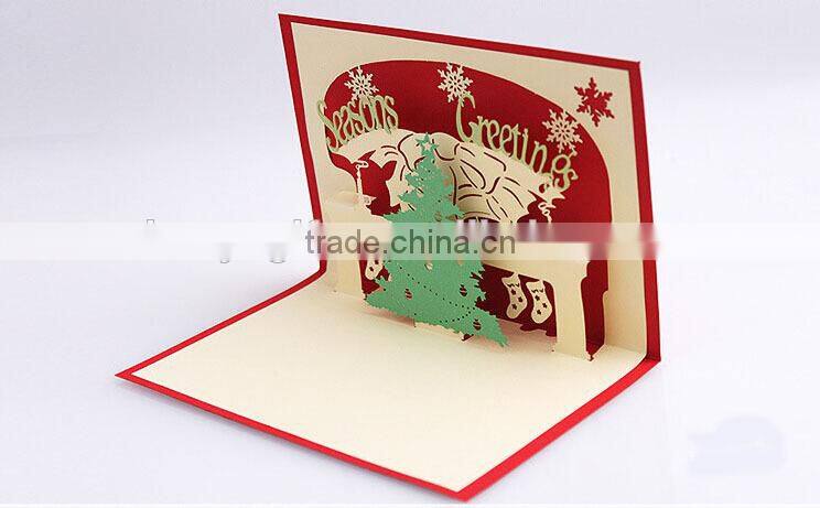 3D Christmas Tree Greeting Cards Handmade Decoration Greeting Card Wholesale