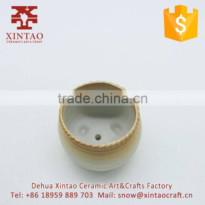 Chinese wholesale handmade garden terracotta and ceramic flower pot for succulent
