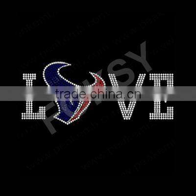 Most popular garment houston texan rhinestone transfer