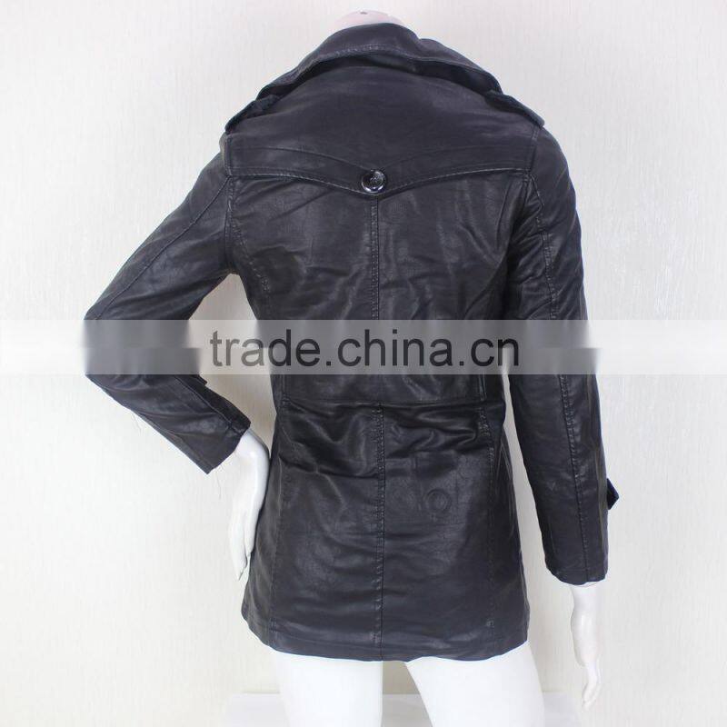 Woen Leather Trench Coat