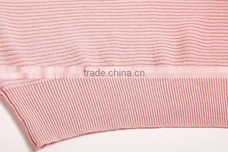 New design blank pullover style women knitting patterns bat sleeve sweater
