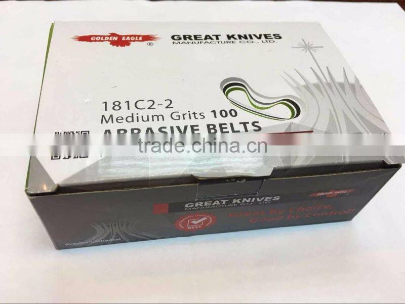 GOLDEN EAGLE GRITS ABRASIVE BELTS-FINE, MEDIUM, COARSE