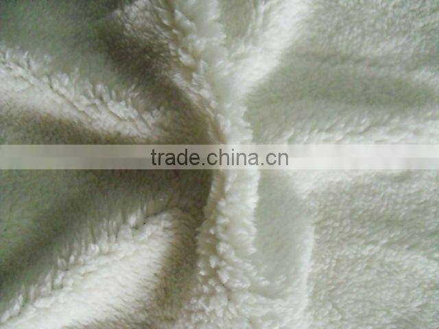 100%polyester sherpa faux fur solid fleece fabric polyester sherpa fabric